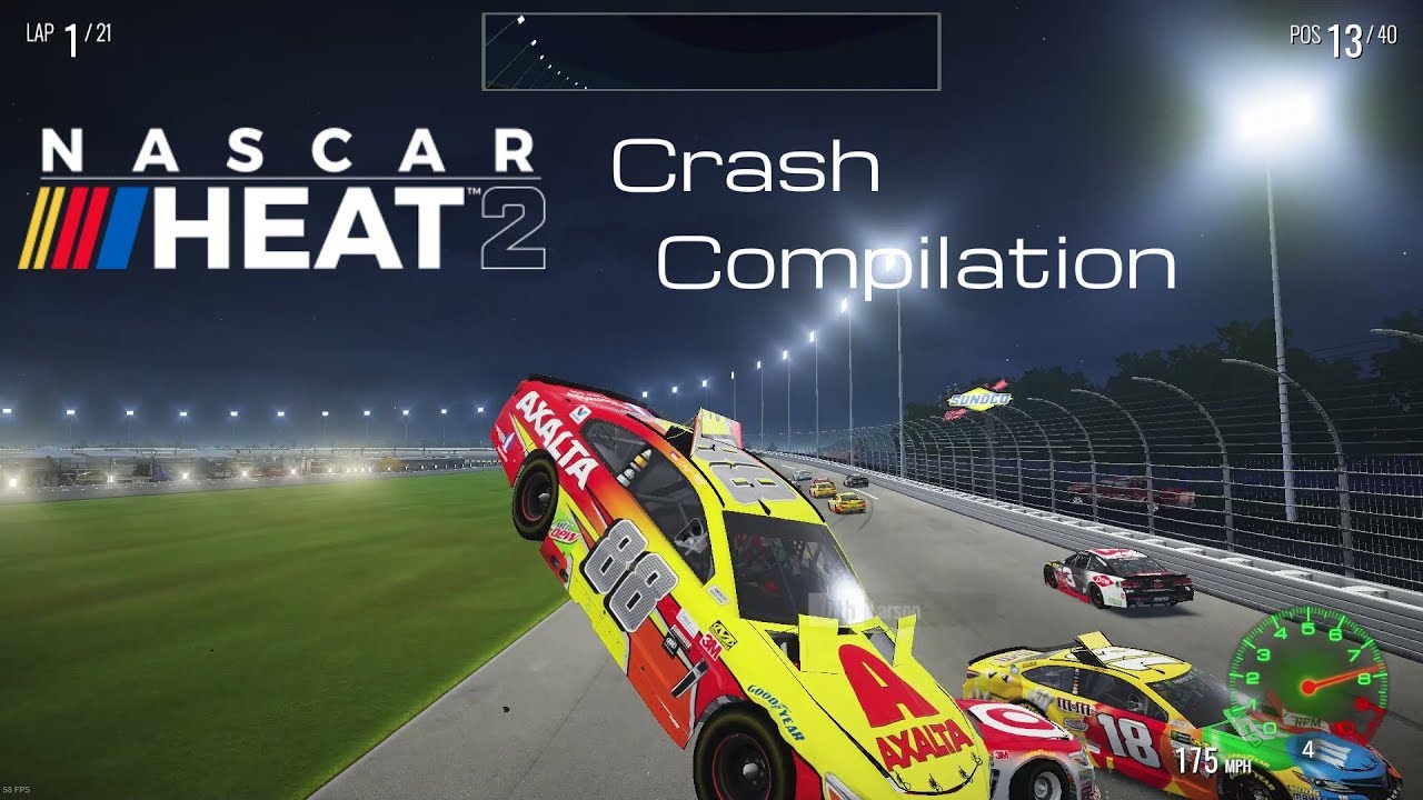 Nascar Heat 2 Crash Compilation #1