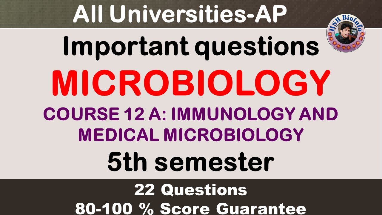 IMPORTANT QUESTIONS OF MICROBIOLOGY | IMMUNOLOGY AND MEDICAL MICROBIOLOGY | AP