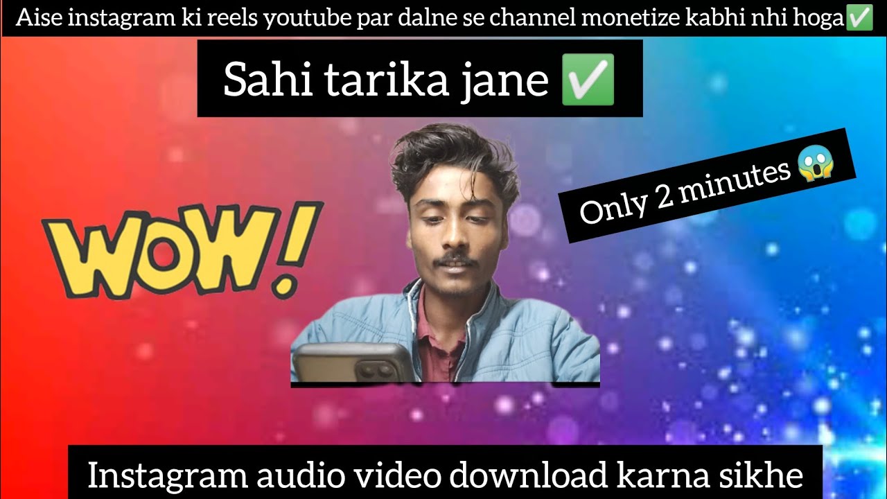 How to download a instagram audio videos only in 2 minutes,😱✅