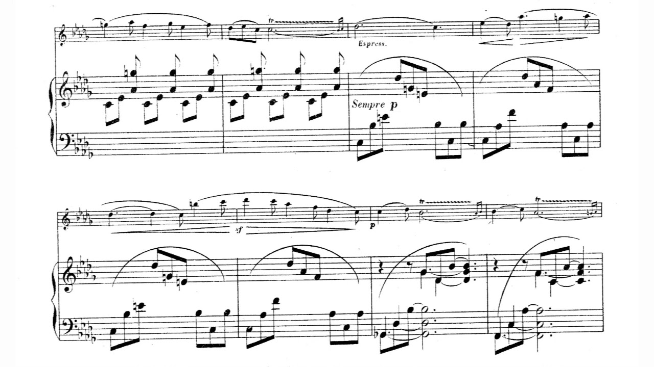 Georges Hüe - Nocturne for Flute and Piano (1901) [Score-Video]