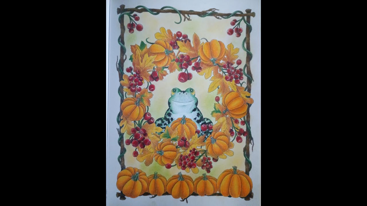 Frogs and Flowers by Stormseye Design | Prisma colored pencils | part 2
