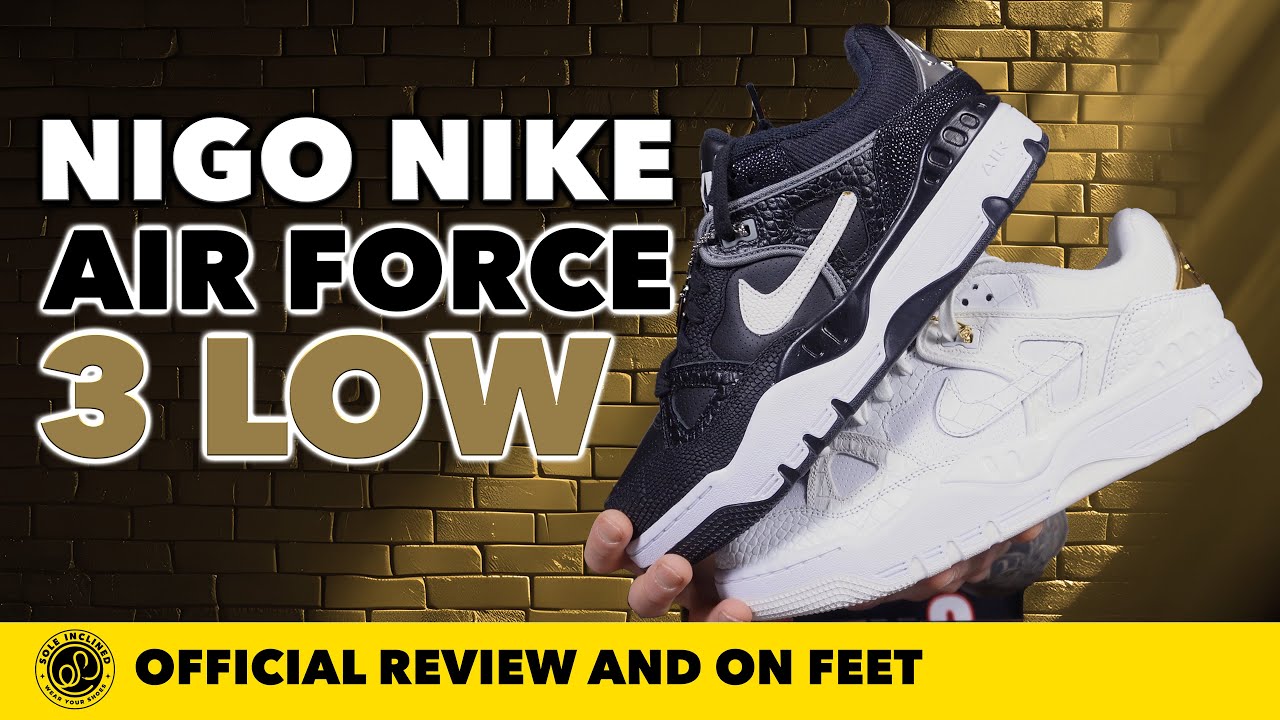 Nigo Nike Air Force 3 Low White and Black In Depth Review and On Feet!