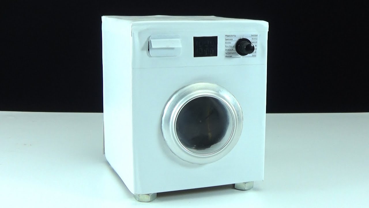How to make washing machine at home from cardboard