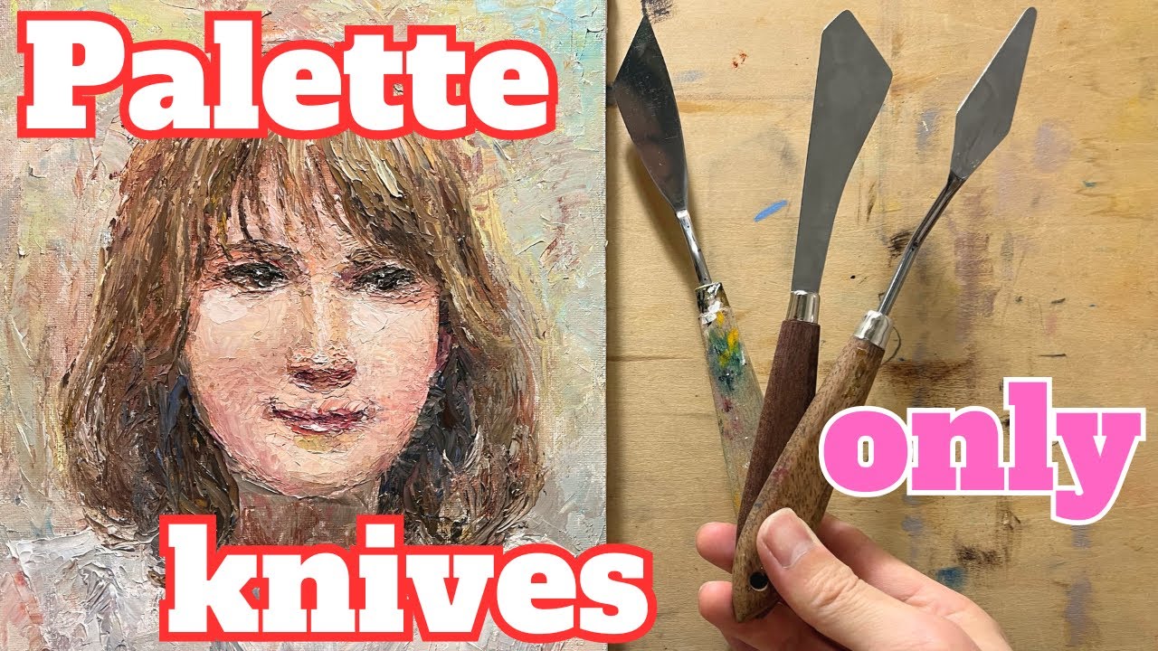 【How to use palette knives for portrait painting】Let's paint a portrait using palette knives!