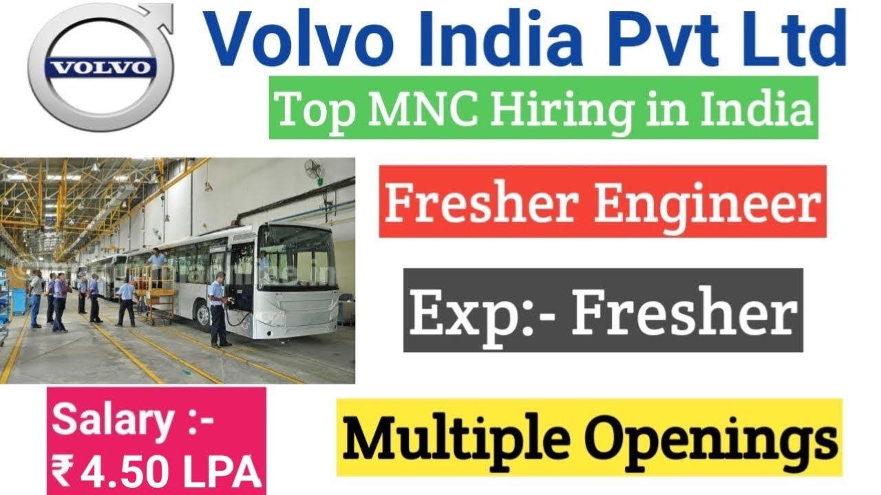 Volvo India Fresher Recruitment 2023 I Fresher Jobs I Mechanical Jobs I Electrical Jobs I New Jobs
