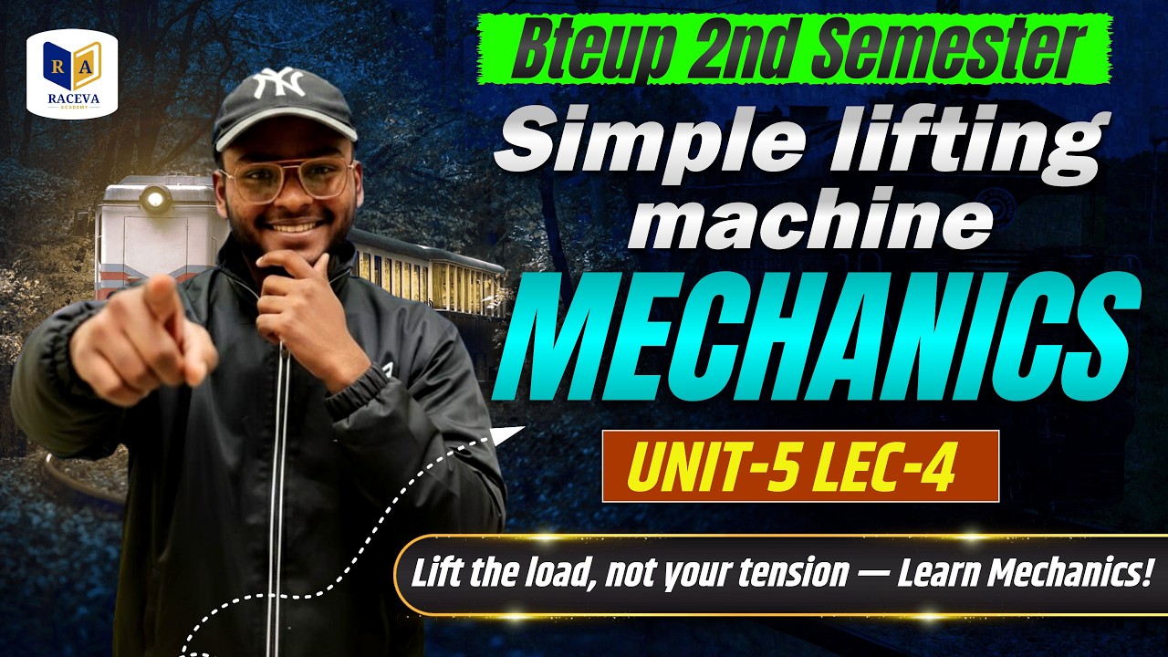 📚Engineering Mechanics | UNIT-5 Simple lifting machine Lecture-4🔥| Polytechnic 2nd Semester