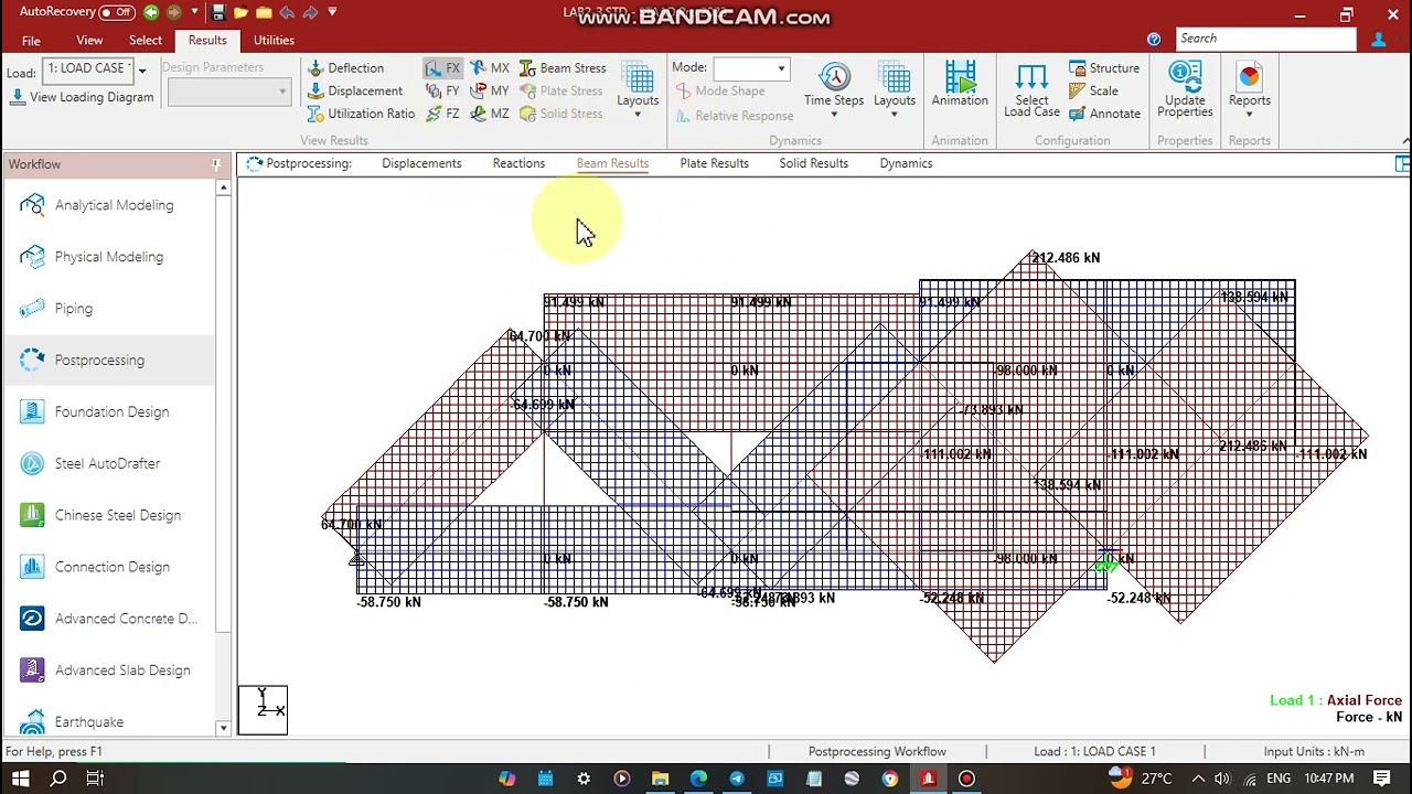 STAAD PRO 2023 GENERATE REPORT (TRUSS)