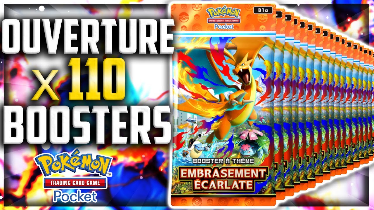 ENORME OUVERTURE 110 BOOSTERS EMBRASEMENT ECALARTE sur Pokemon TCG Pocket