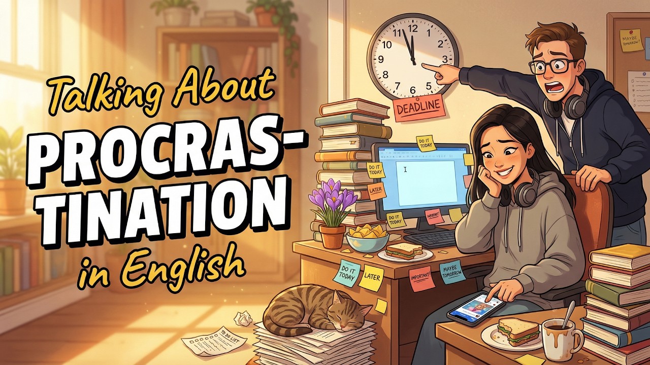 How to Talk About Procrastination in English | English Conversation Practice | English Podcast