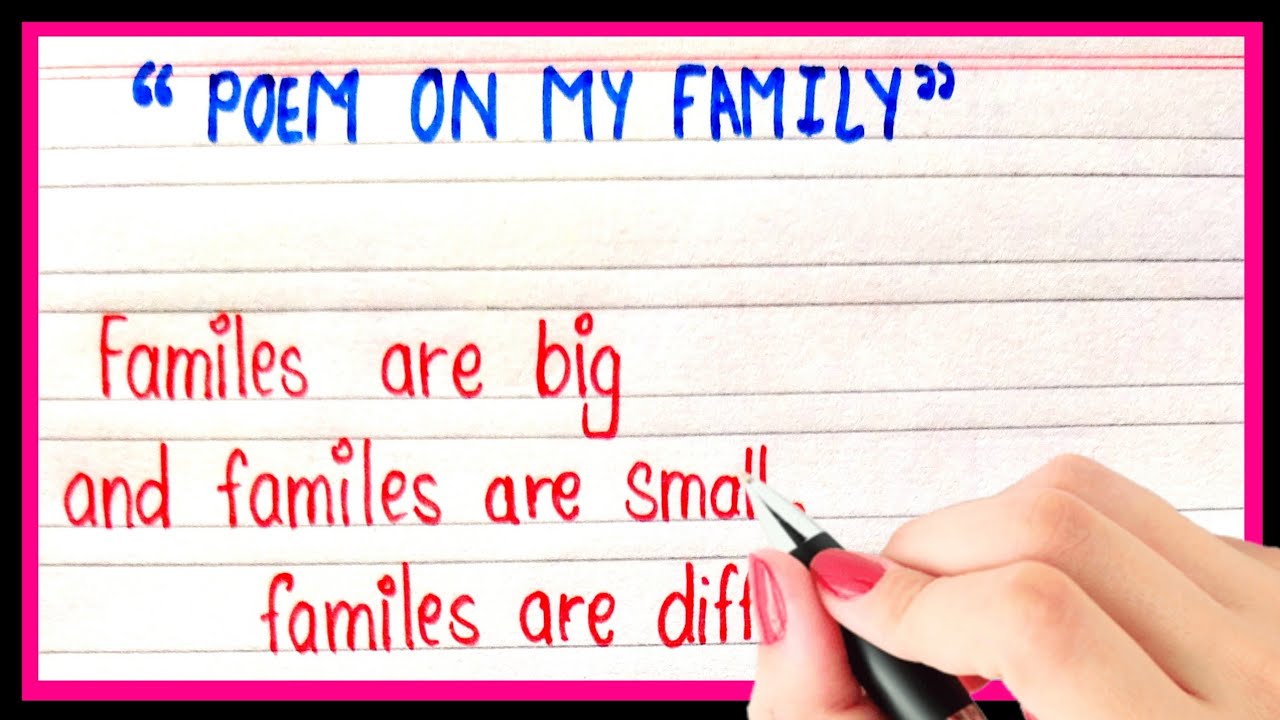 Poem on my family in english/poem on family/my family par kavita/my family par poem english me