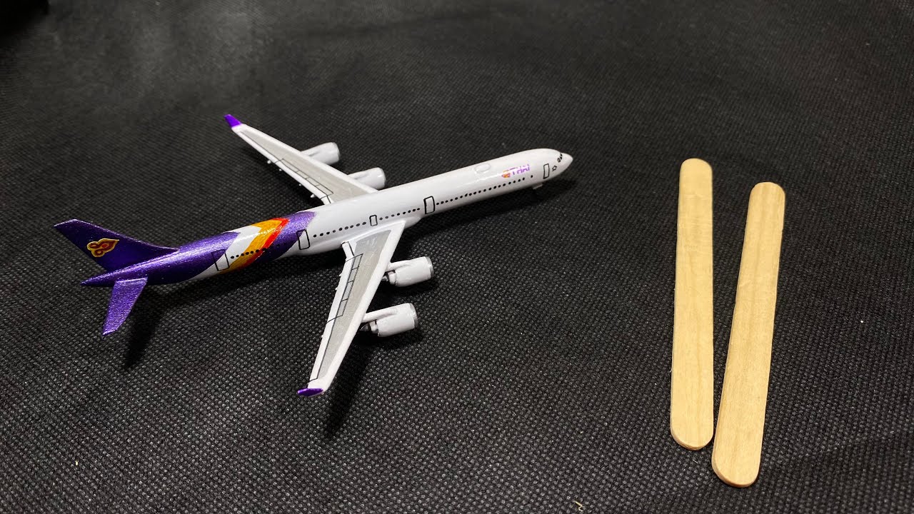 Thai Airways Airbus A340 | build airplane model from wooden sticks