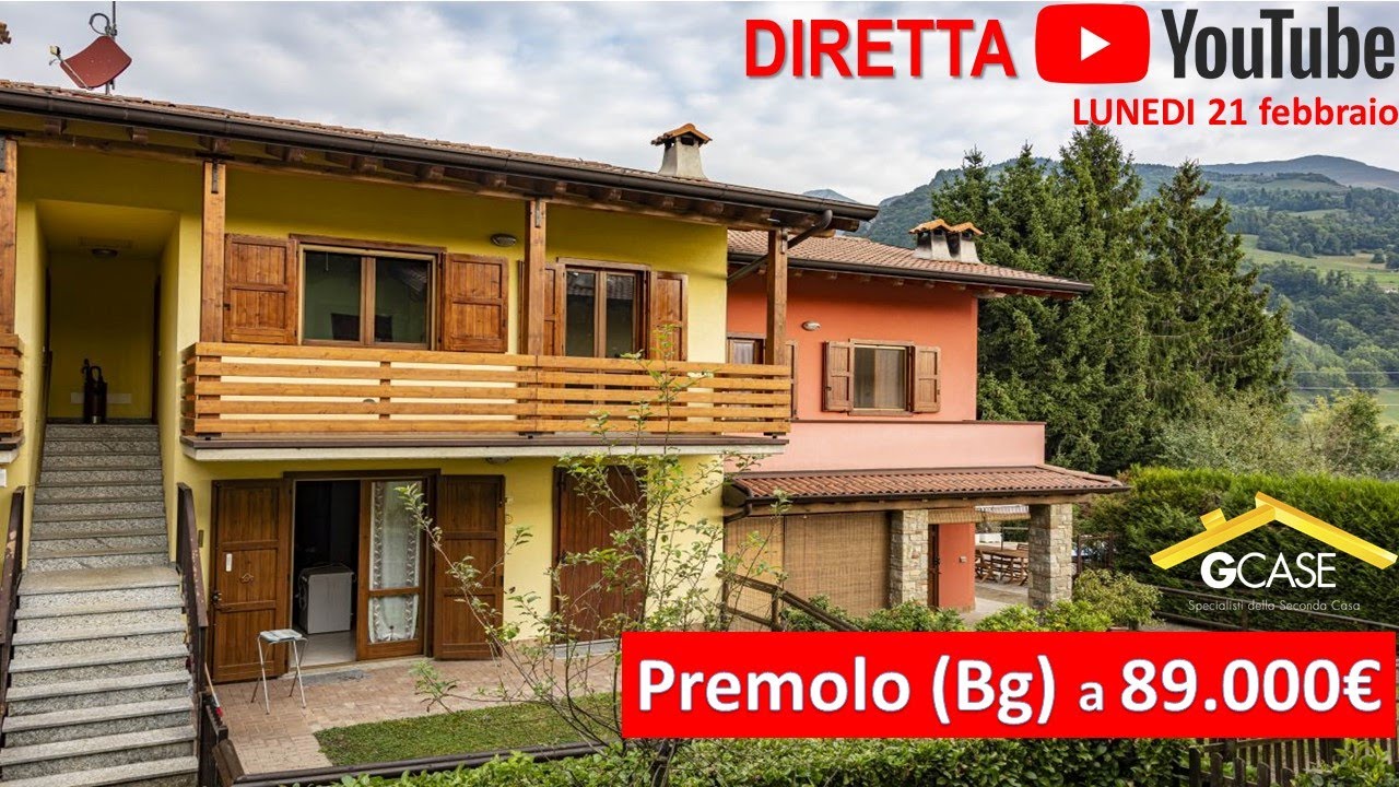 DIRETTA DEL LUNEDI da Premolo...grande trilocale con box a 89.000 €