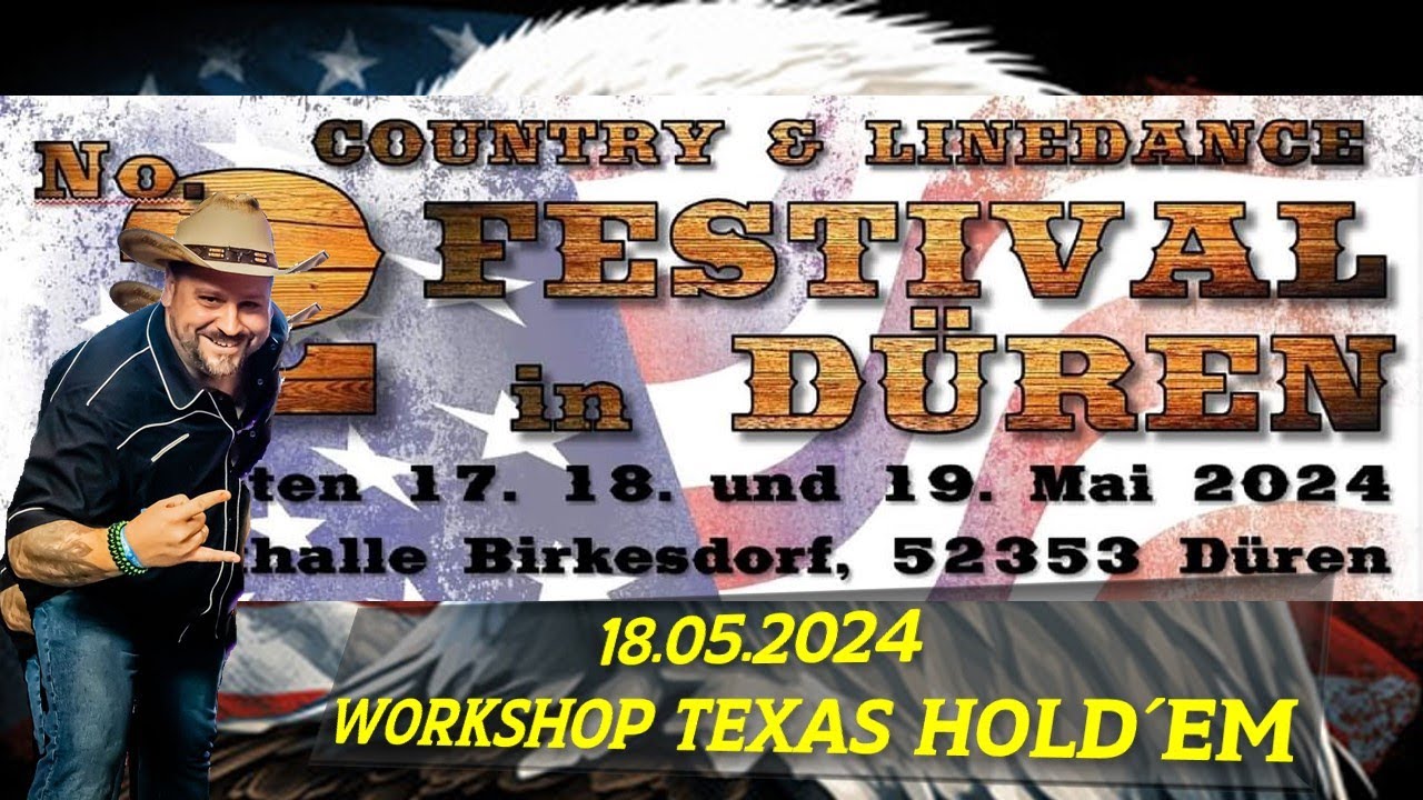 Texas hold´em  Workshop 18.05.2024 at the Country & Linedance Festival Düren
