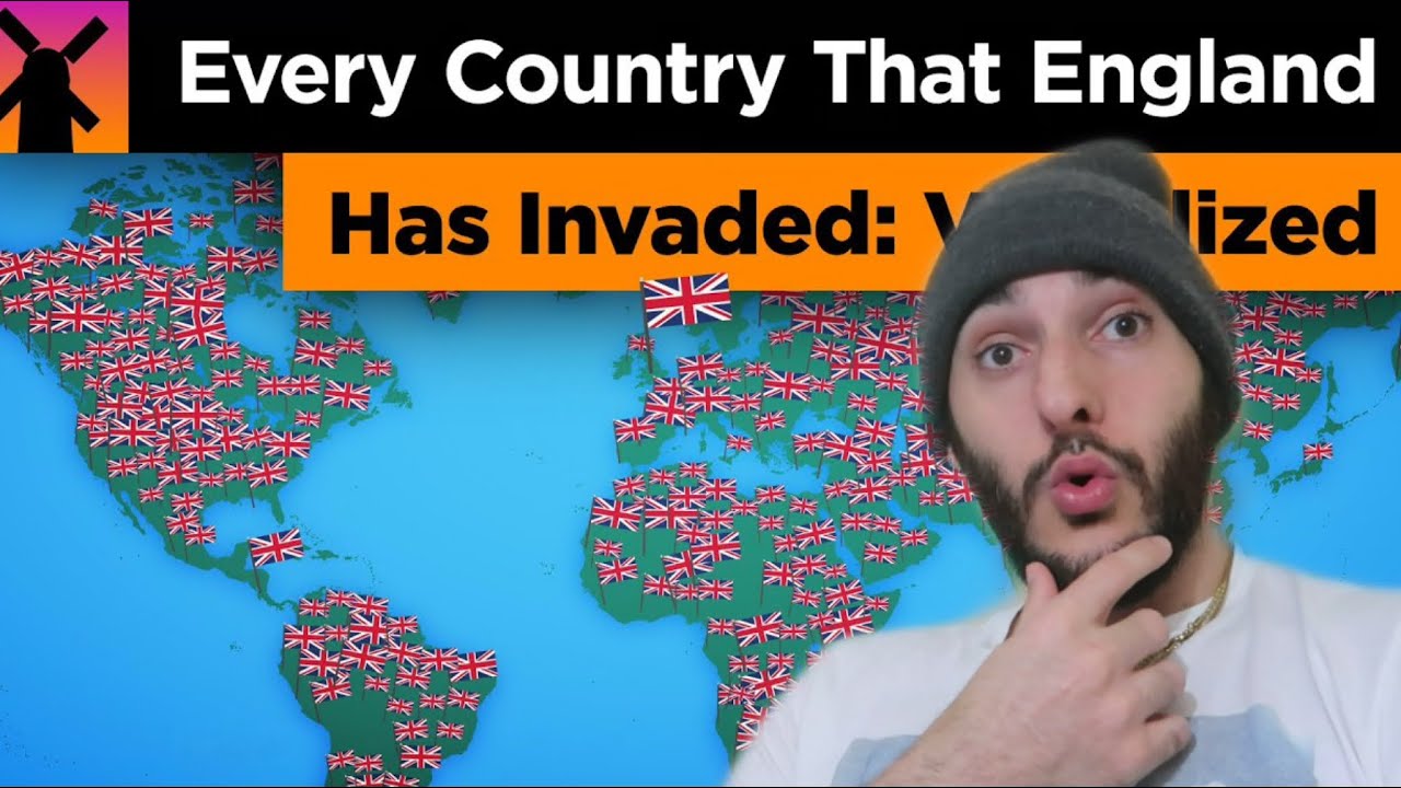 American Reacts to Every Country England Has Invaded: Visualized