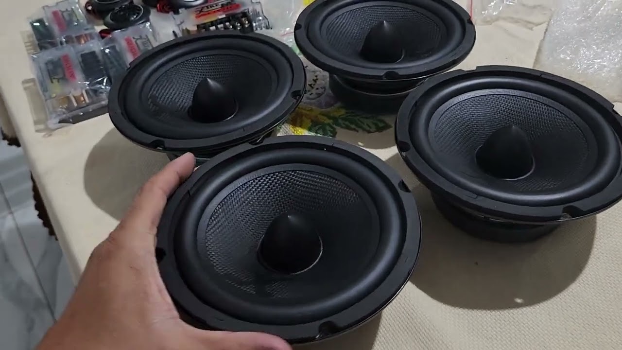 alto falantes extreme de fibra de carbono 6 polegadas 45hz de fs bora ver @extremeaudiorv diy