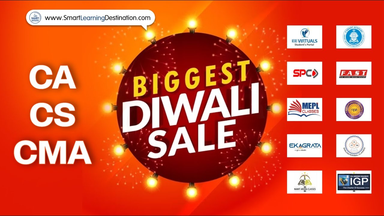 Biggest Diwali Offers On CA | CS | CMA Pen Drive Classes On Smart Learning Destination | Sldins.in
