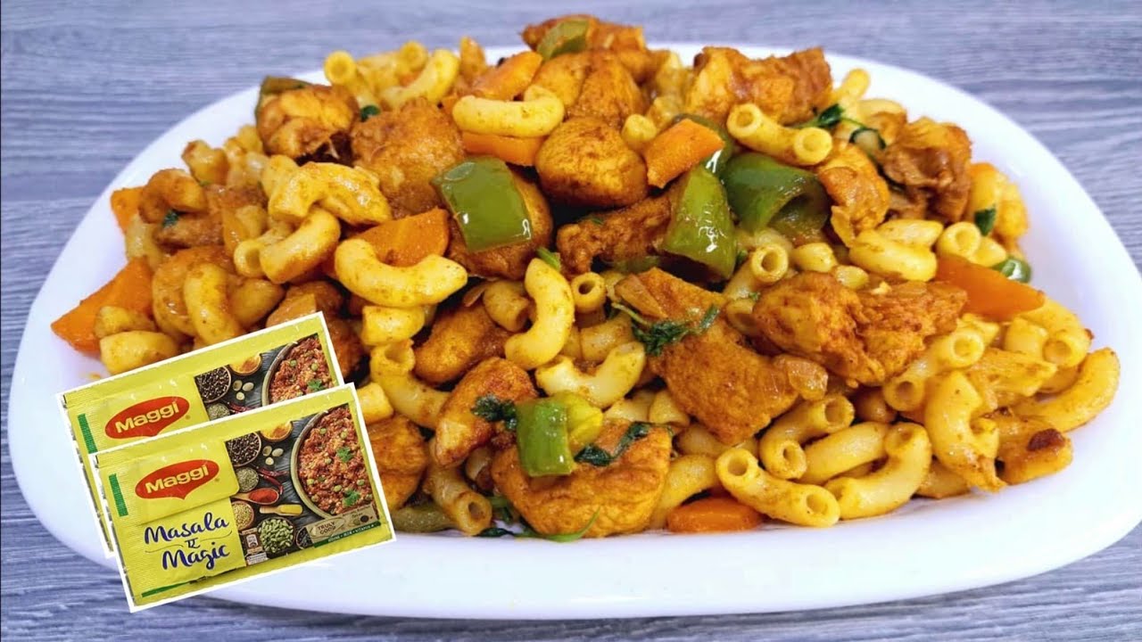 How To Make Chicken Macaroni Recipe with Maggie Magic Masala |Spicy Macaroni Recipe @shamiraskitchen