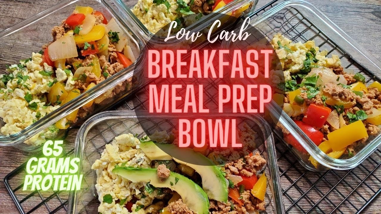 Low Carb breakfast bowl - 45 grams of Protein Ground Turkey Meal Prep