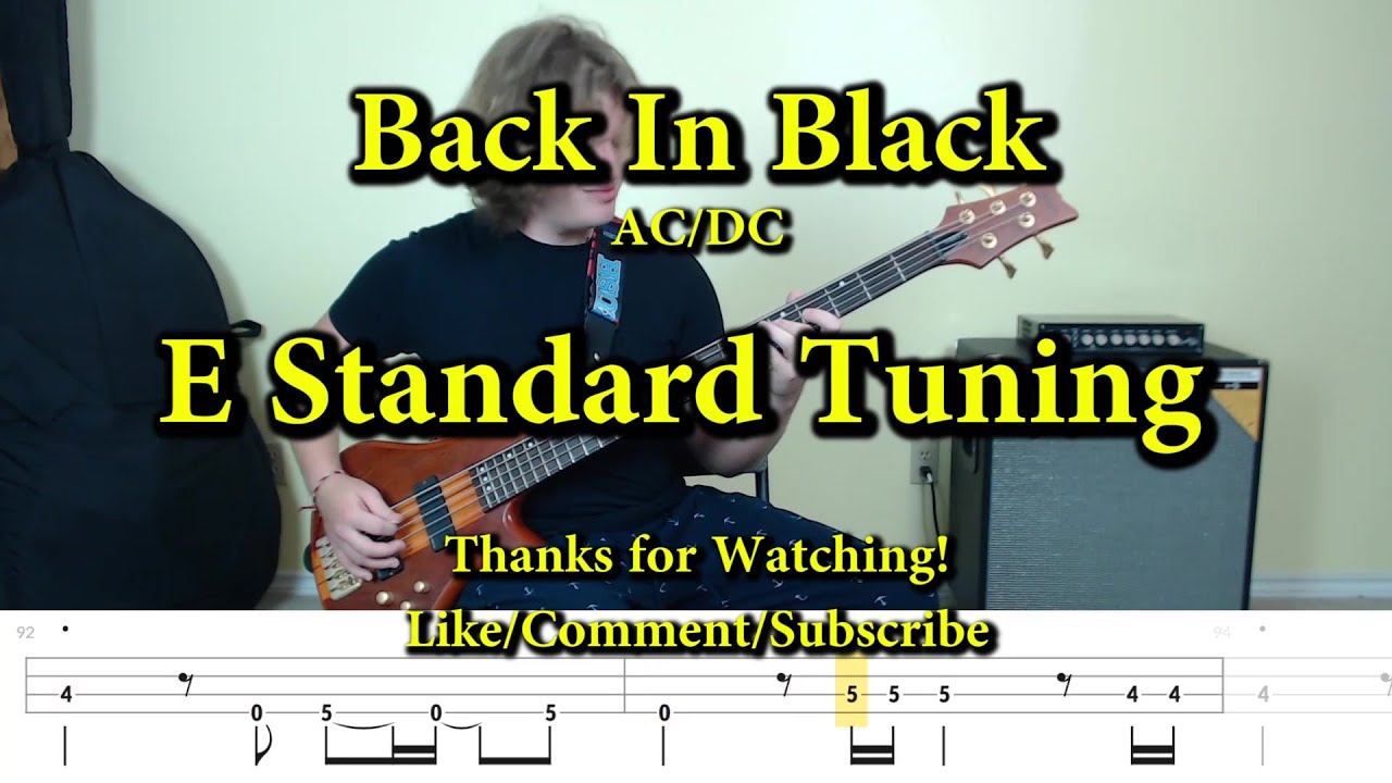 Back In Black - AC/DC (Bass Cover with Tabs)