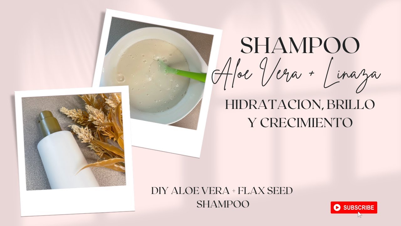 SHAMPOO Casero de ALOE VERA y LINAZA, Cabello Fuerte y Brillante en Minutos