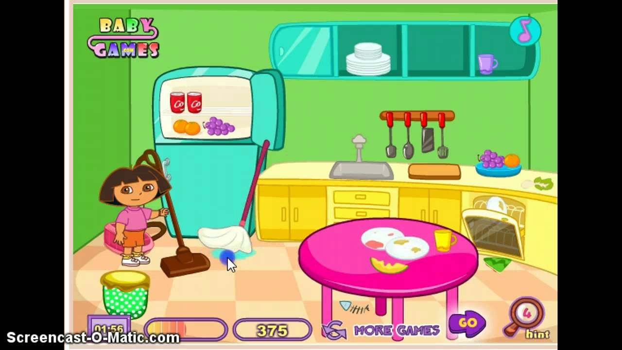 dora room clean free game