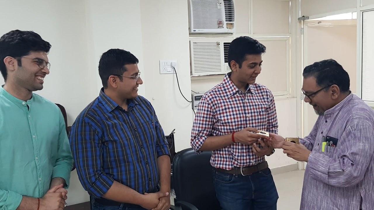 Homecoming of our three Toppers  Akshat (2nd), Varnit (13th) & Shreyans (4th) in the Institute