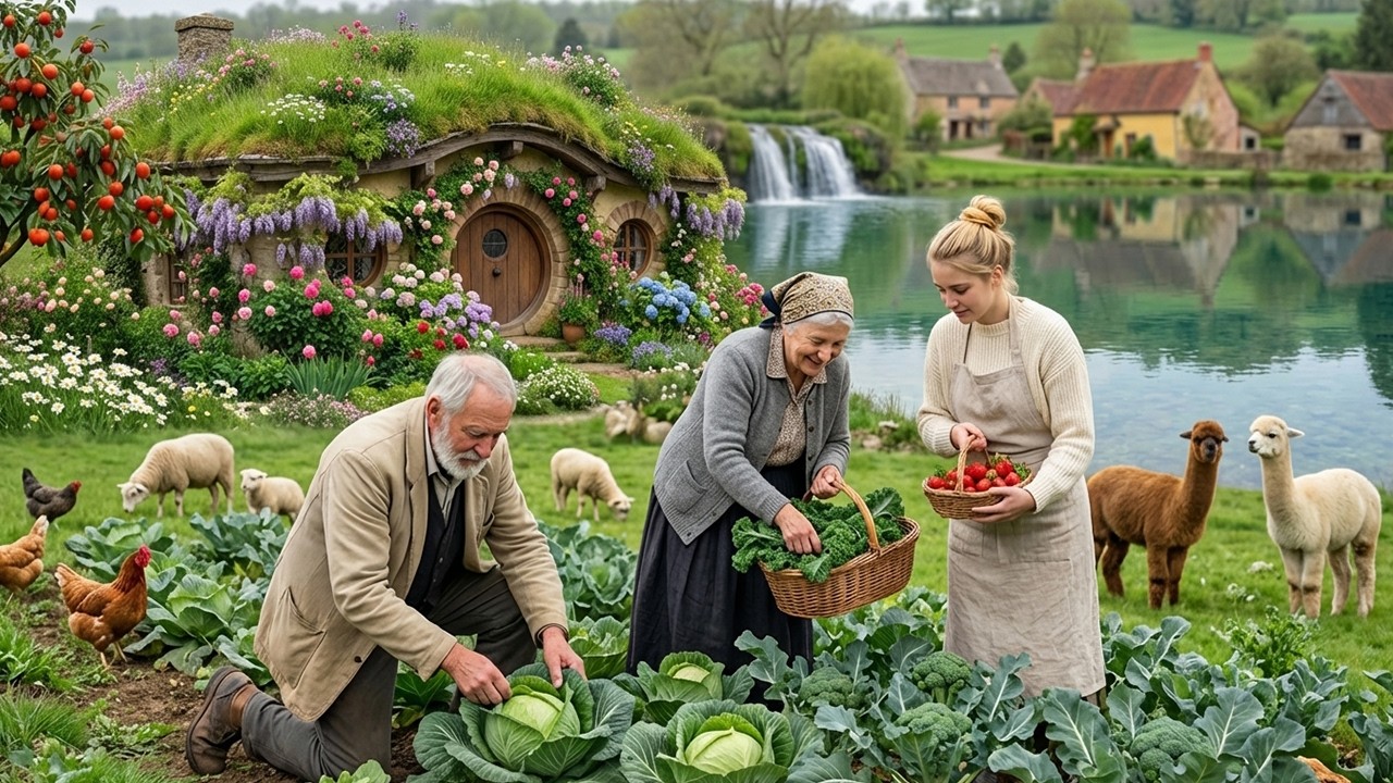 🌾 Life in a Beautiful Countryside – Harvesting Fresh Fruits & Caring for Animals 🌿