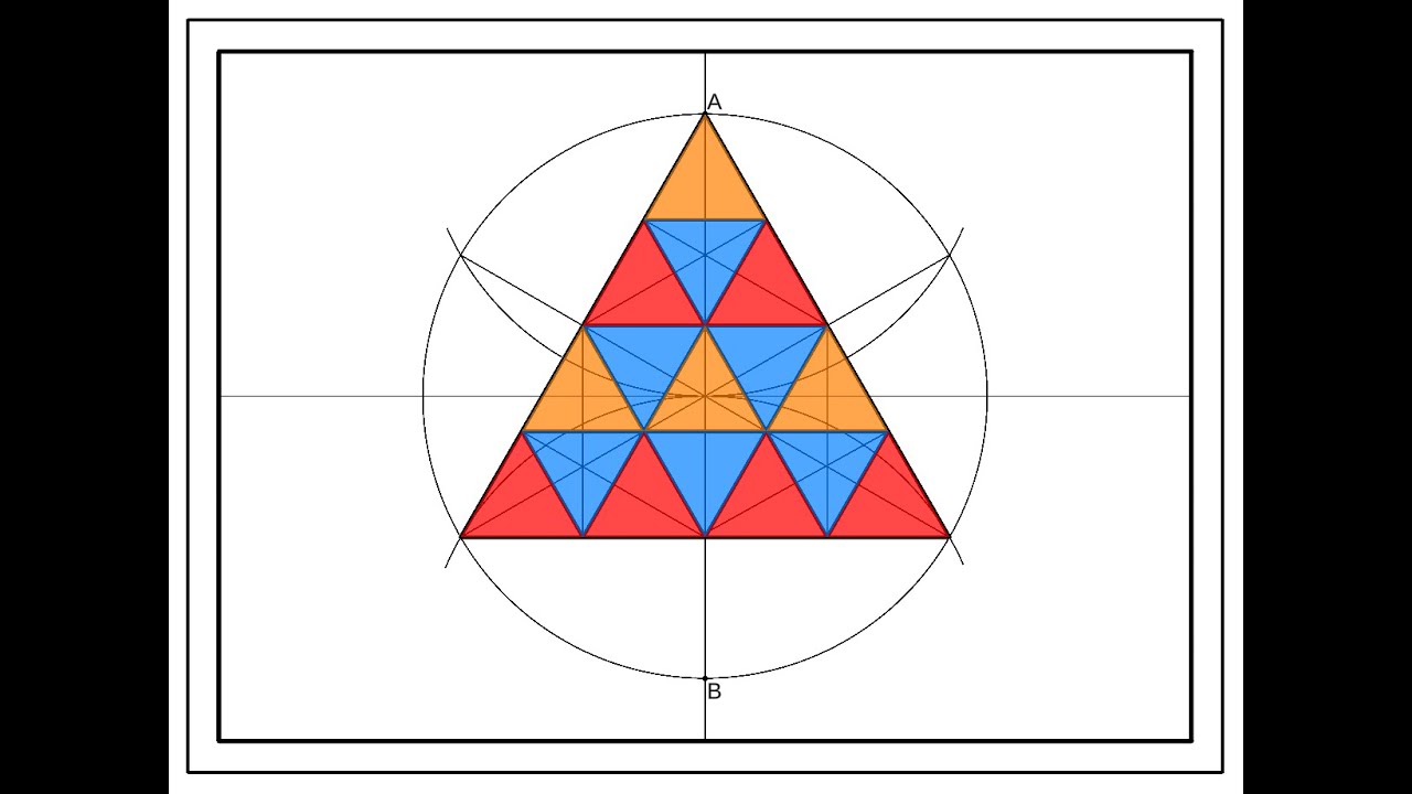 Motivo geometrico sul triangolo equilatero n.2