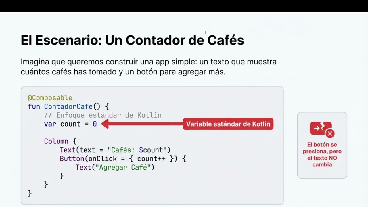 Clase Jetpack Compose: Remember, estado y LazyRow