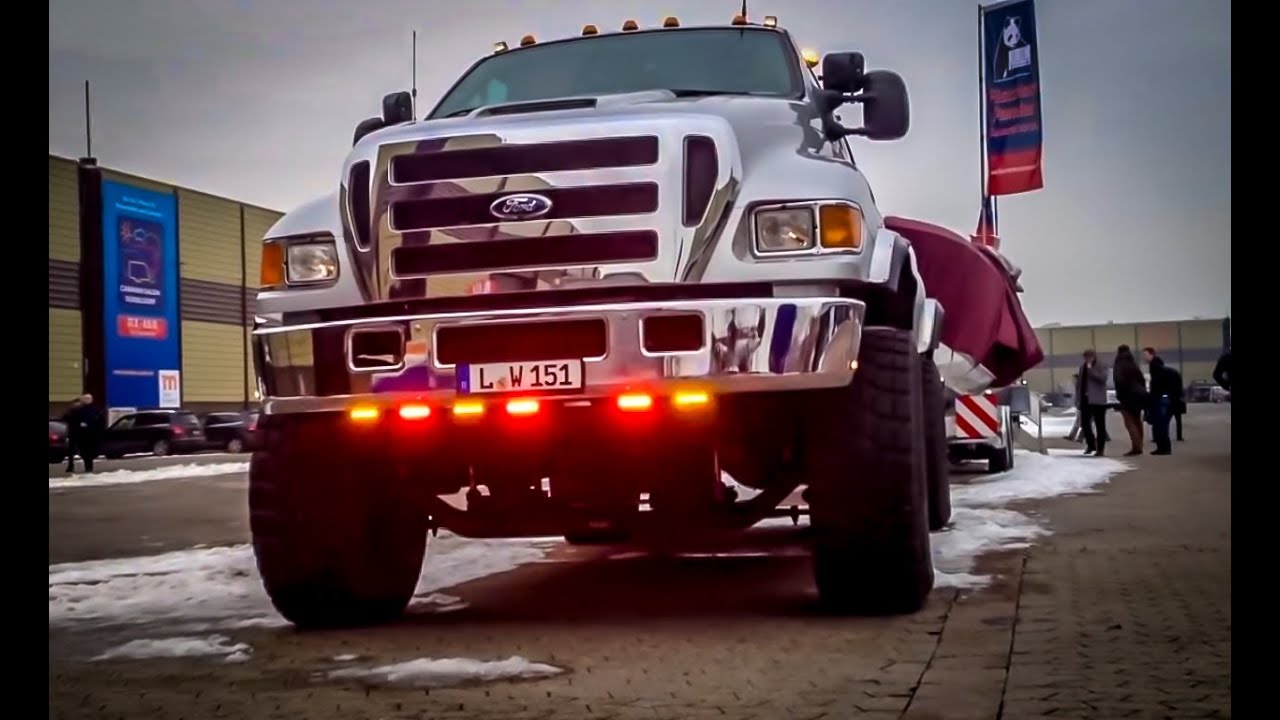 EPIC Ford F650 with boat trailer. A really big thing!