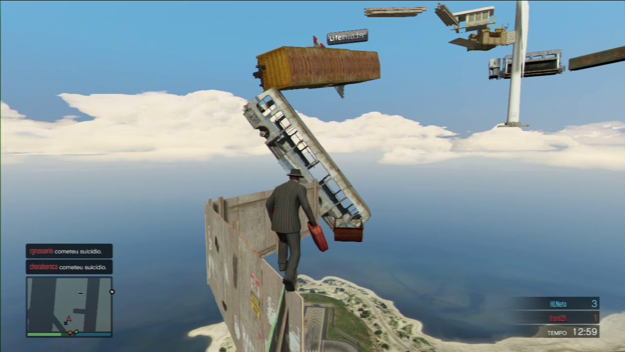 GTA V DEATHMATCH PS3-SKY PARKOUR/NO COMMENTS
