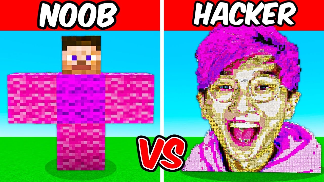 NOOB vs HACKER: LANKYBOX Build Challenge Minecraft
