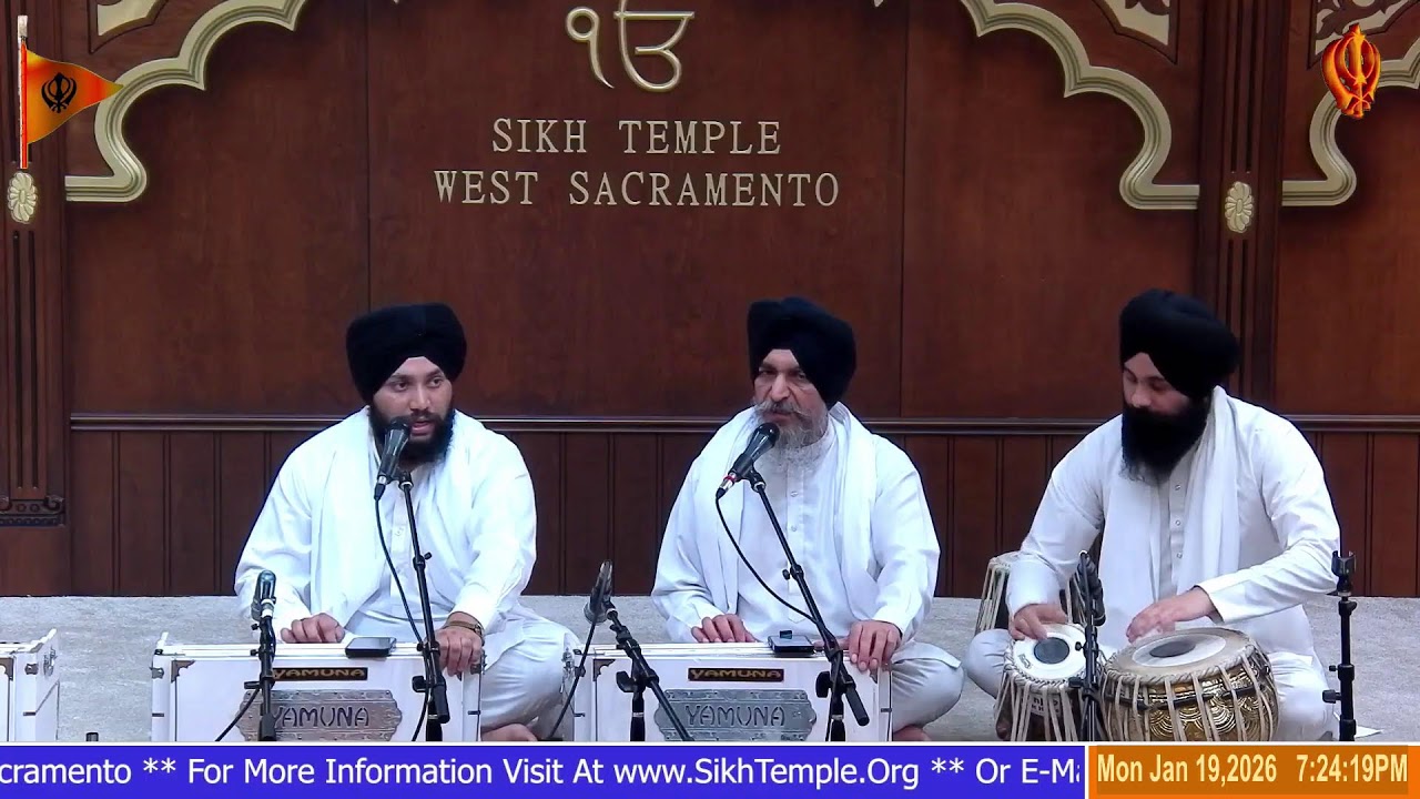 🔴 Live  Sikh Temple West Sac, CA, USA  Jan 19  2026