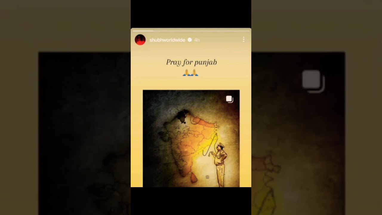 #shubh shows DISTORTED MAP OF INDIA on instagram story. #cheques #stillrollin