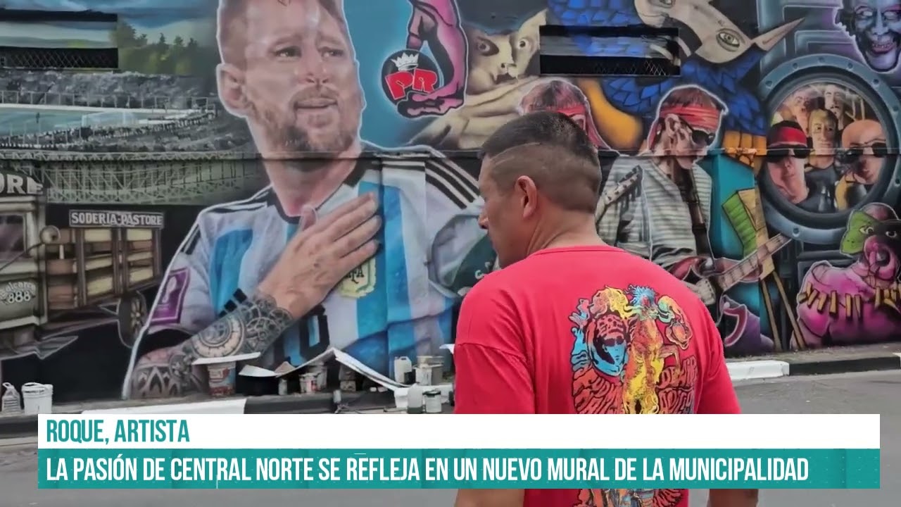 SALTA - La pasión de Central Norte se refleja en un nuevo mural de la Municipalidad 