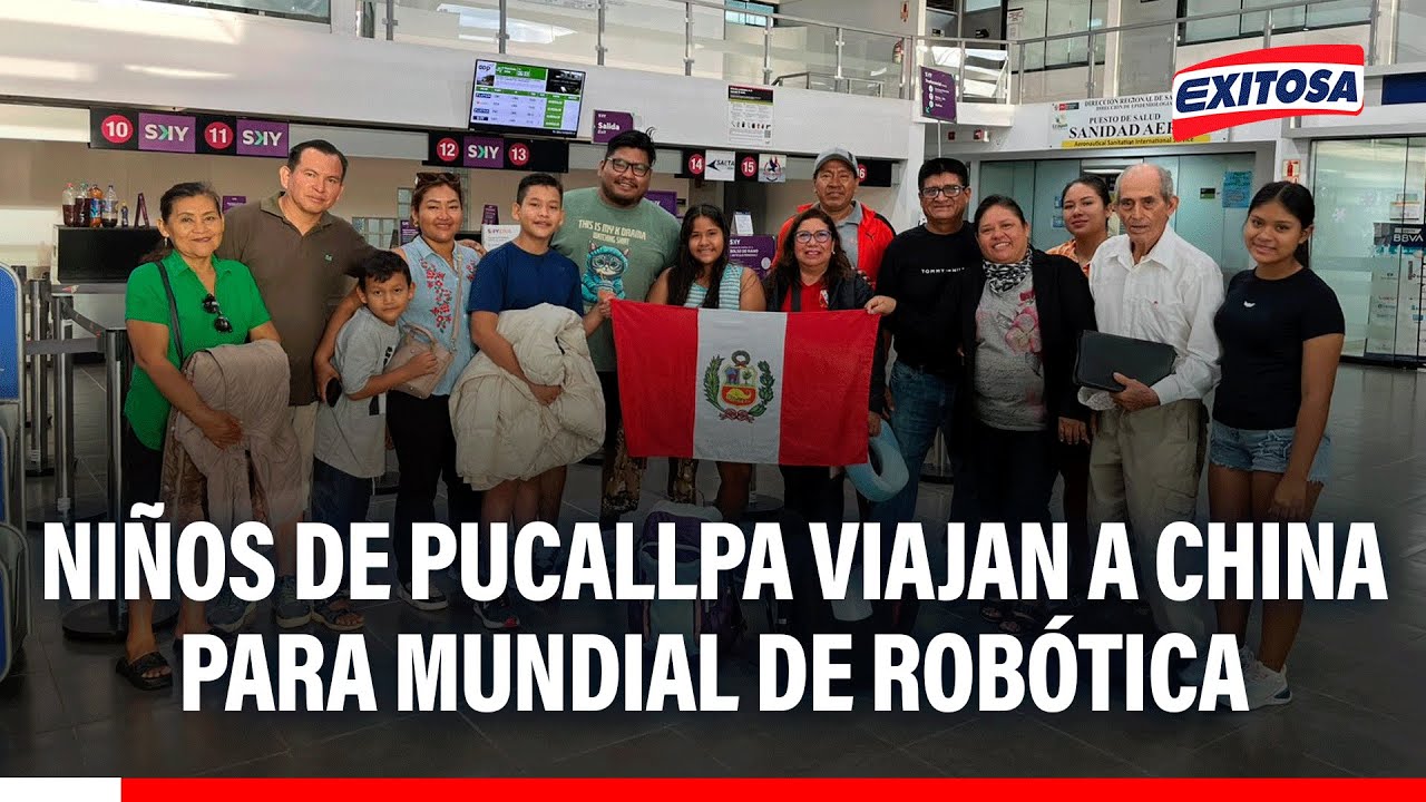 🔴🔵 Niños de Pucallpa viajan a China para Mundial de Robótica: Pasarán Año Nuevo en el avión