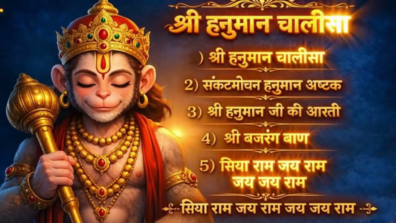 श्री हनुमान चालीस || हनुमान अष्टक || बजरंग बाण || राम स्तुति | हनुमान जी की आरती