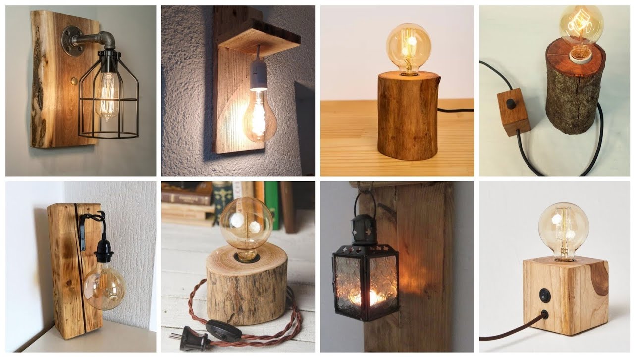 40 ideias de luminárias de madeira ! Wooden lamps ideas !