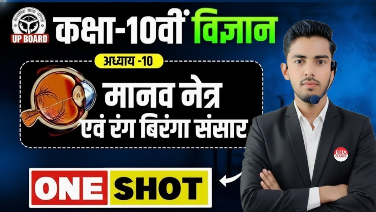 मानव नेत्र एवं रंग बिरंगा संसार Complete Chapter🔥Human Eyes and Colourful World ✅ Class 10 Science