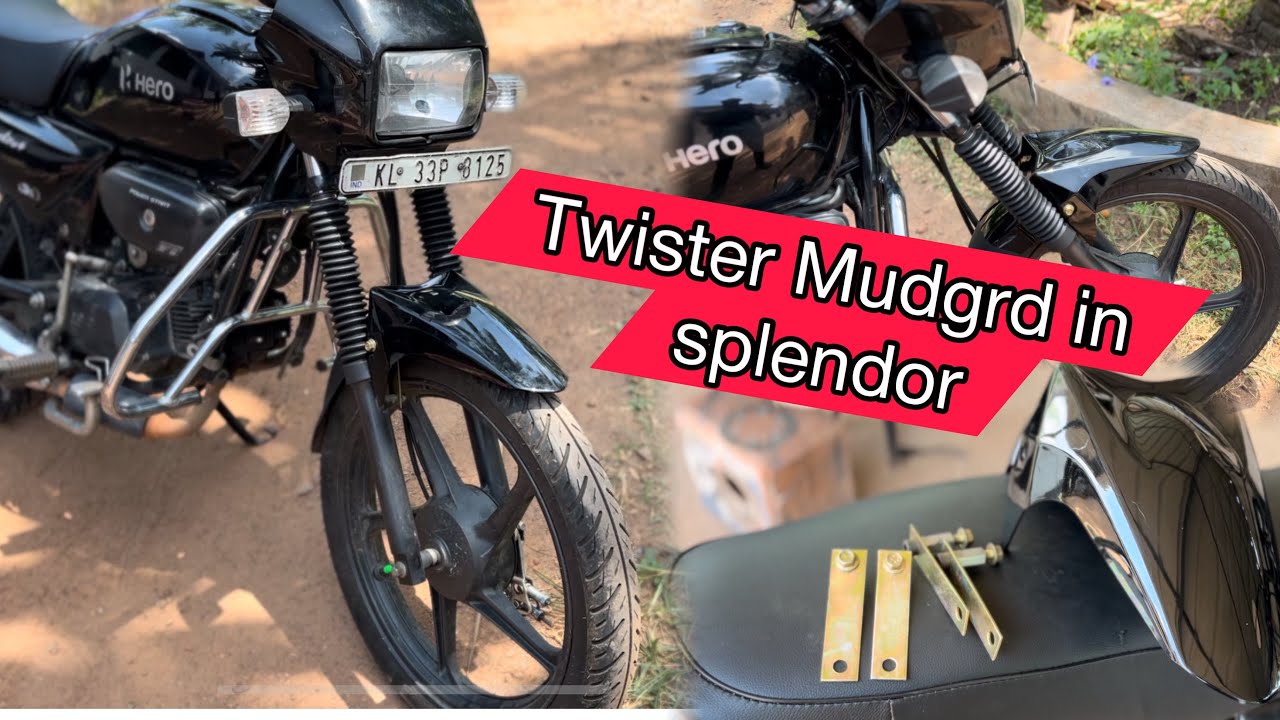 Twister front mudguard in splendor | Honda CB Twister mudguard in splendor | splendor modified |