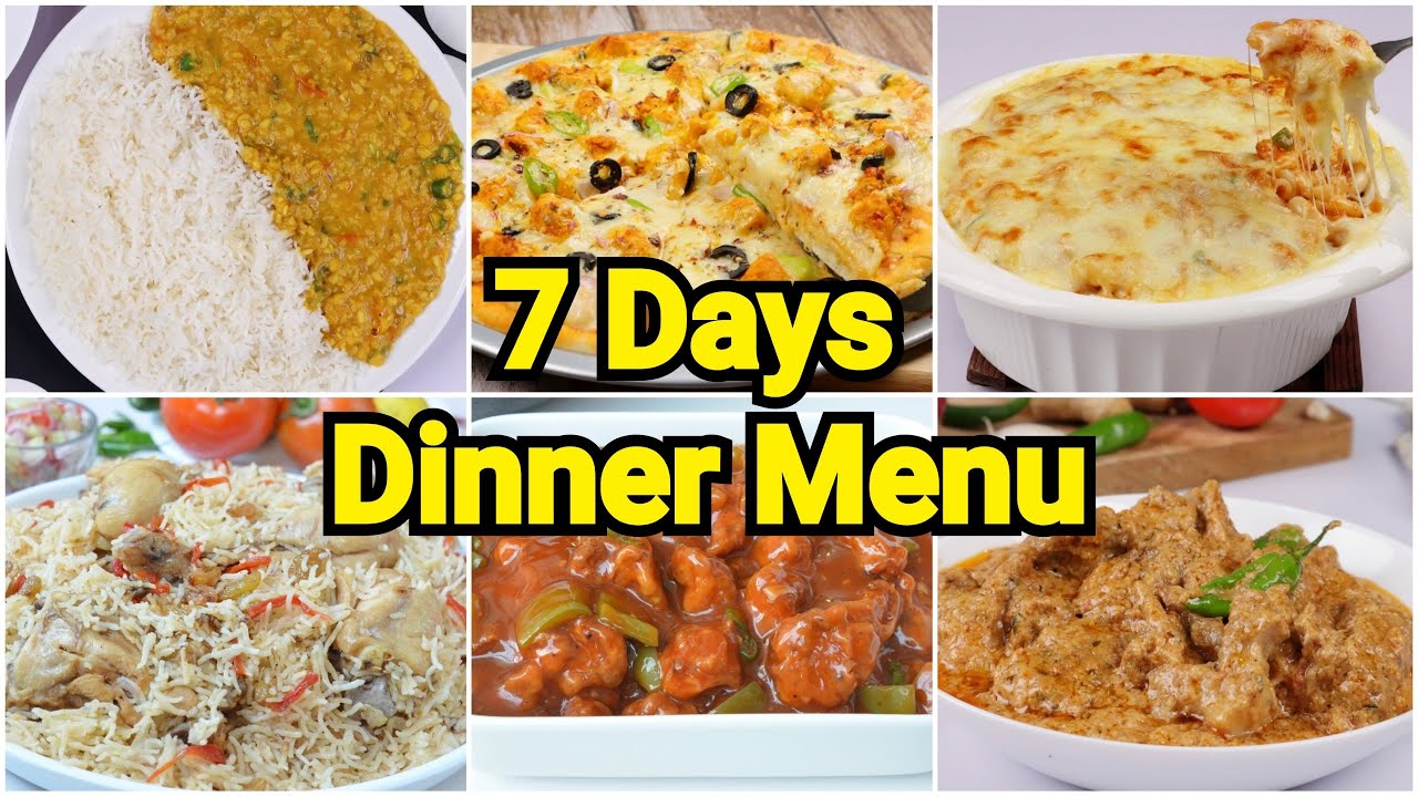 Winter Special 7 Days Dinner Menu / Weekly Dinner Menu by (YES I CAN COOK)