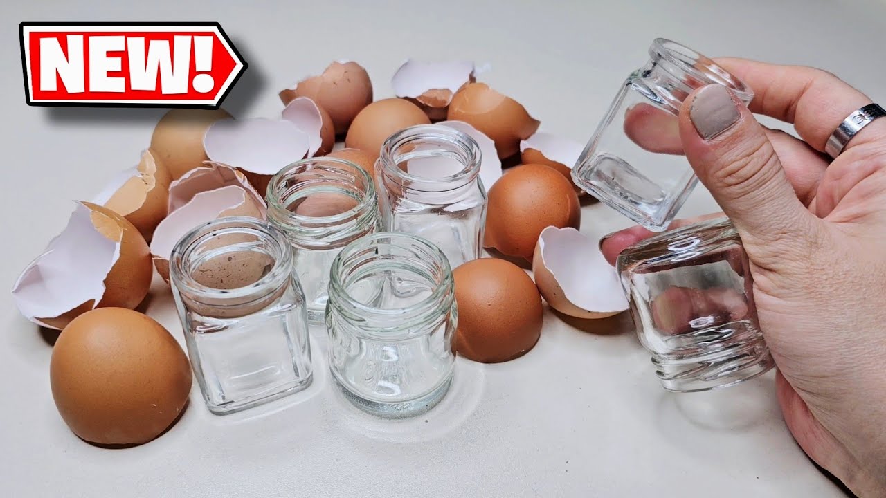 Look What I Made With Tiny Glass Jars And Eggshells?♻️ Great Idea! 🥰