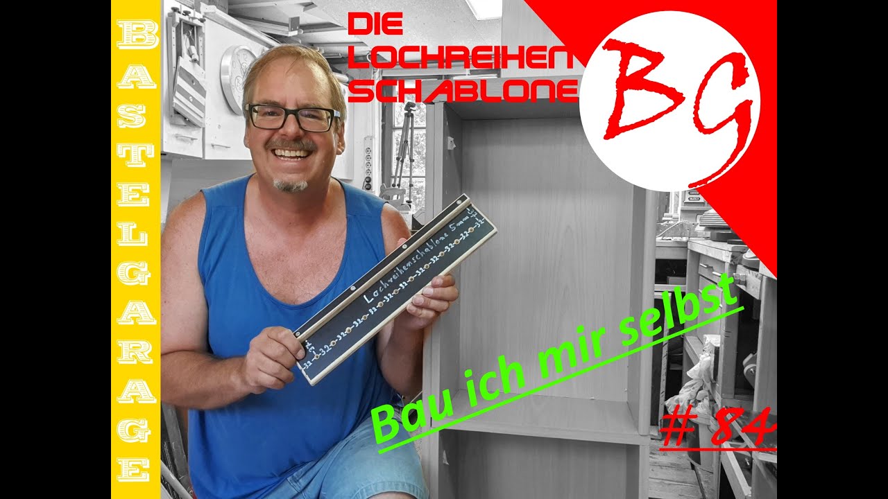 Lochreihenschablone für Einlegeböden selbst bauen System 32, einfach & günstig