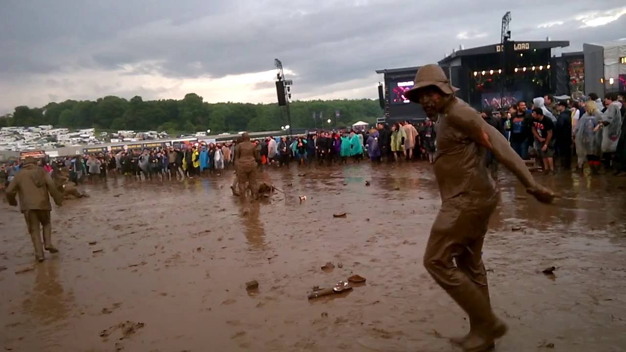 Mud Wrestling and Mud sliding at Download Festival 2016