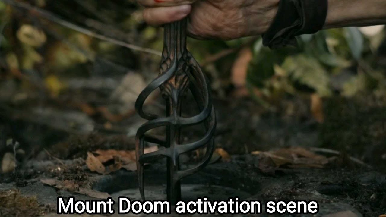 The ending mount Doom scene of The Rings of Power season 1 episode 6