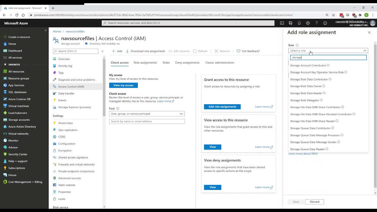 Azure Files -  Assign Azure Permissions to Users/Groups That Require Access 11/13