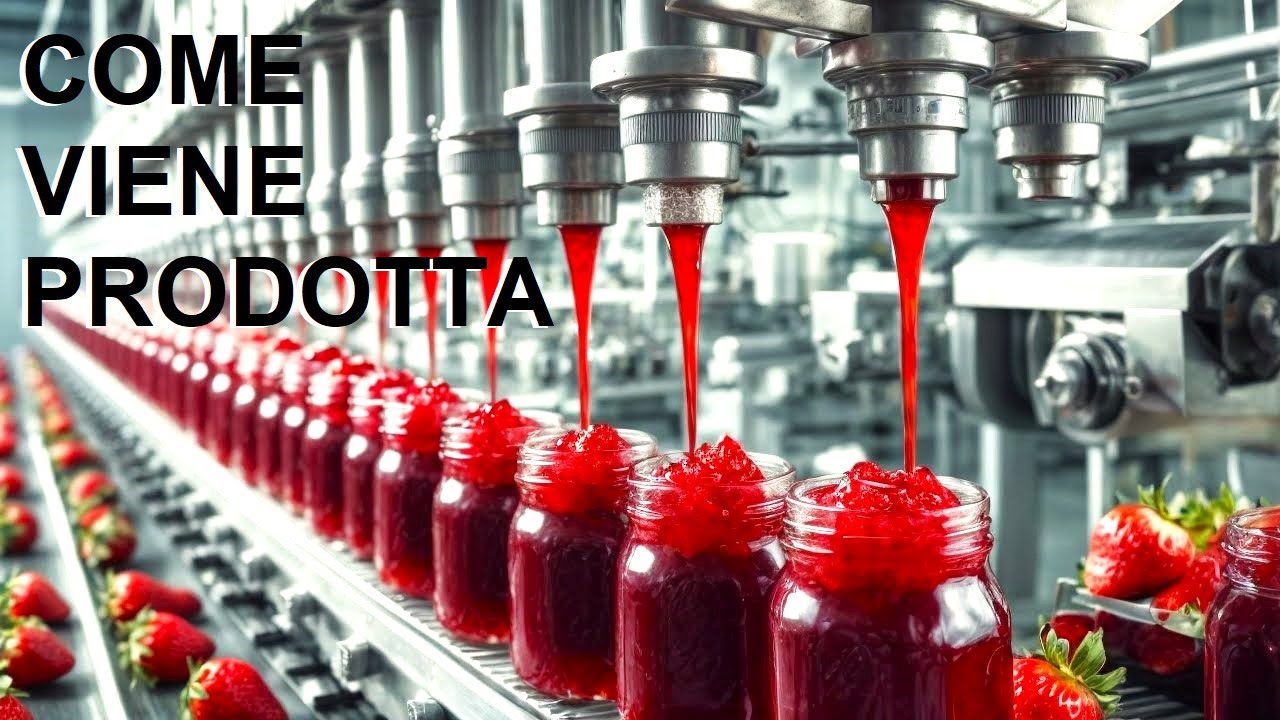 Come Viene Prodotta MARMELLATA di FRAGOLE in Fabrica, Processo di Produzione Marmellata di Fragole