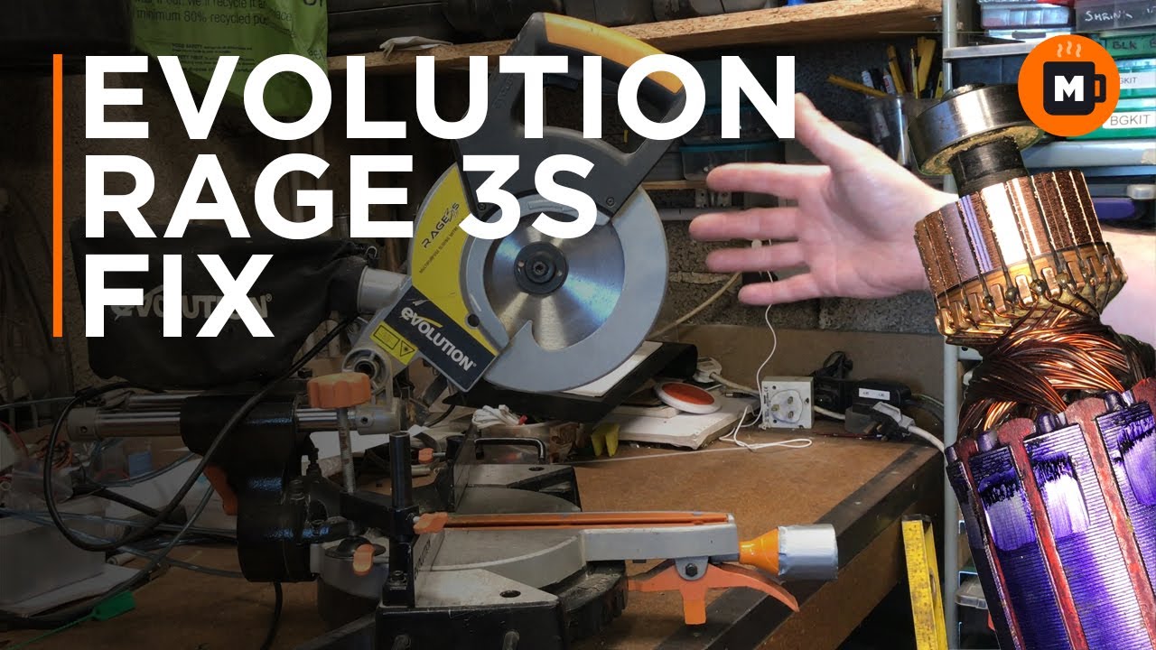 Evolution Rage 3 S 210 Mitre saw repair. Armature issues!