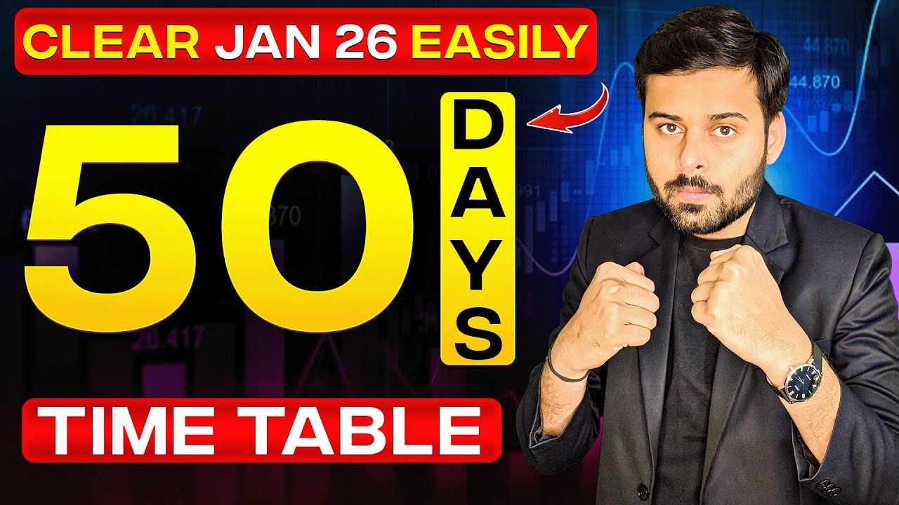 CA Inter 50 Days Master Plan for Jan 26 || Target AIR