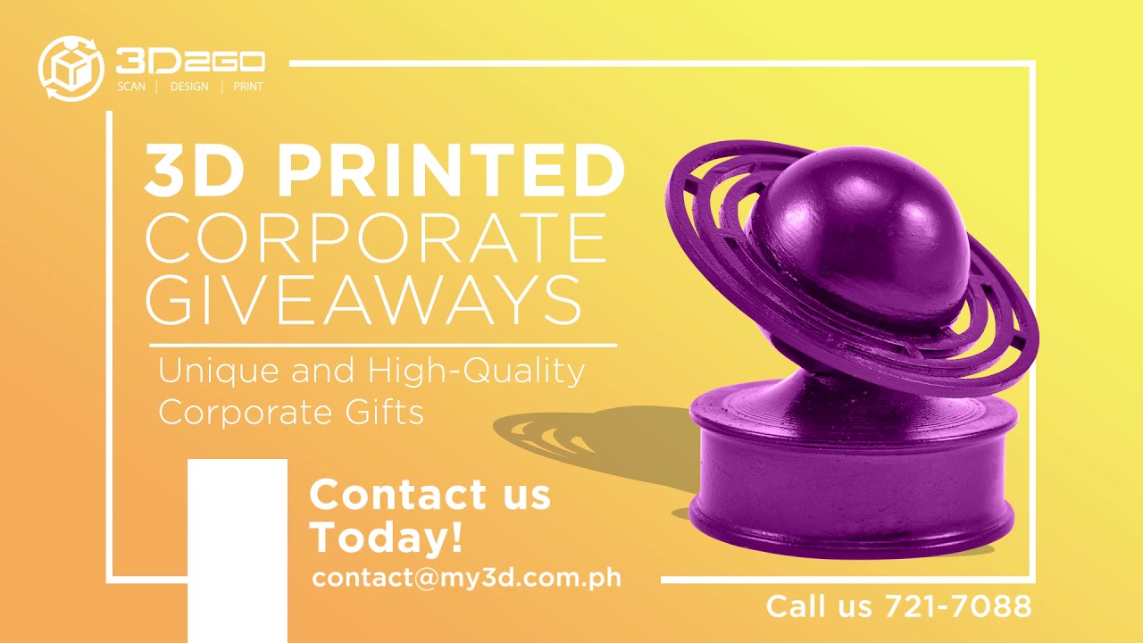 Unique 3D Printed Corporate Giveaways by 3D2GO